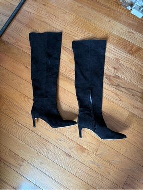 Sam Edelman Black Over-the-Knee Suede Stiletto Boots